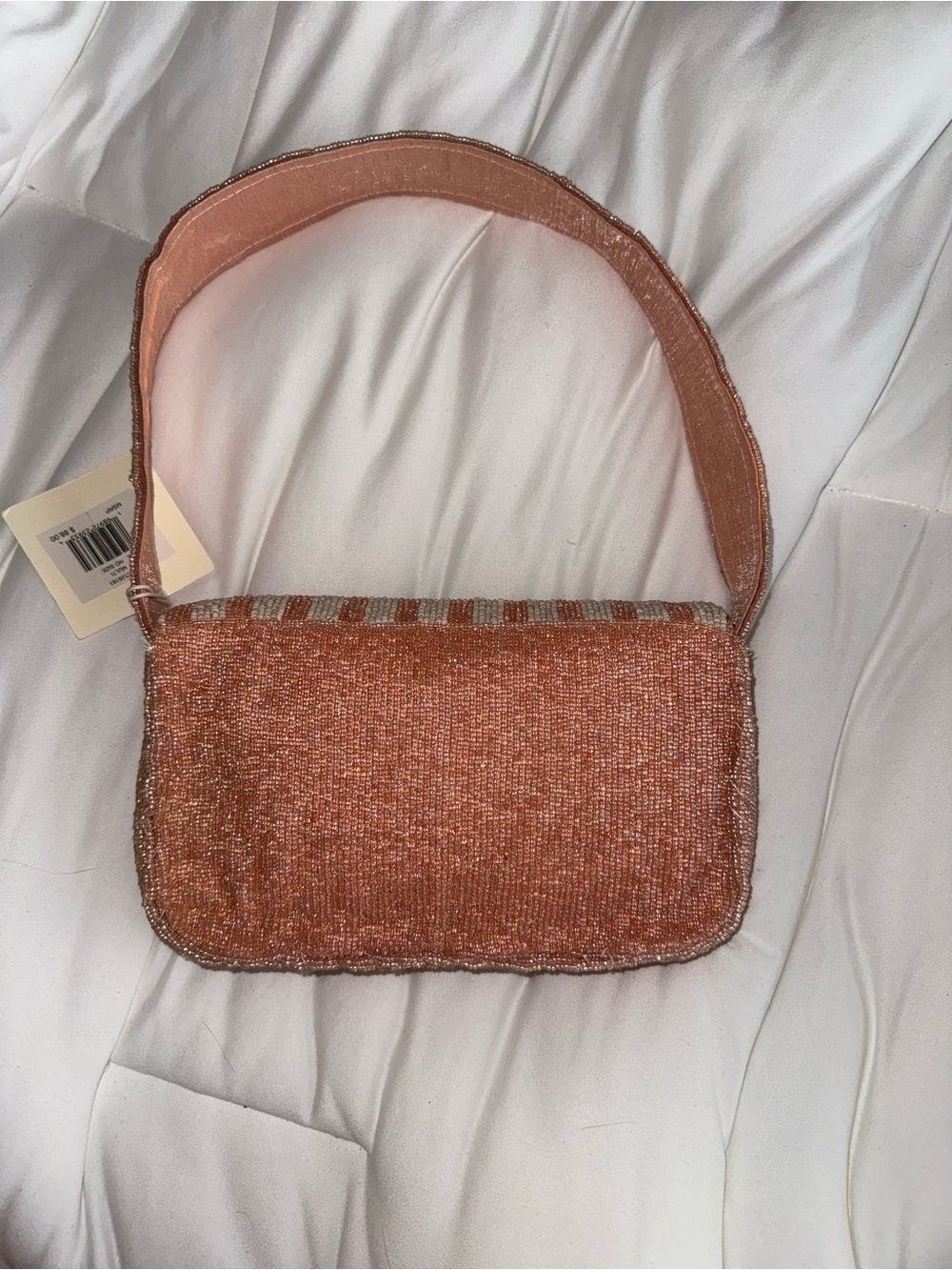 Peaches Beaded Shoulder Bag Handmade in India New with Tags - Picture 5 of 15